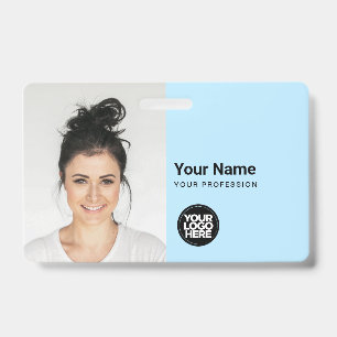 Crachá Cartão de Identificação Moderno Personalizado Simp