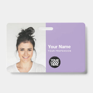 Crachá Cartão de Identificação Moderno Personalizado Simp