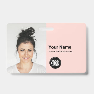 Crachá Cartão de Identificação Moderno Personalizado Simp