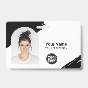 Crachá Cartão de Identificação Moderno Personalizado Simp