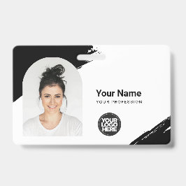 Crachá Cartão de Identificação Moderno Personalizado Simp