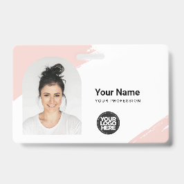 Crachá Cartão de Identificação Moderno Personalizado Simp