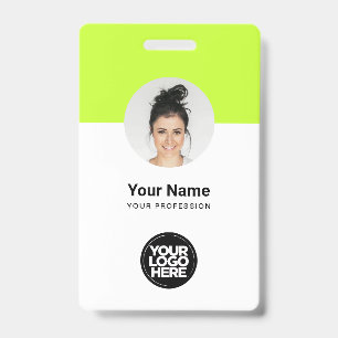 Crachá Cartão de Identificação Personalizado Moderno para
