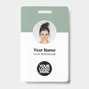 Crachá Cartão de Identificação Personalizado Moderno para