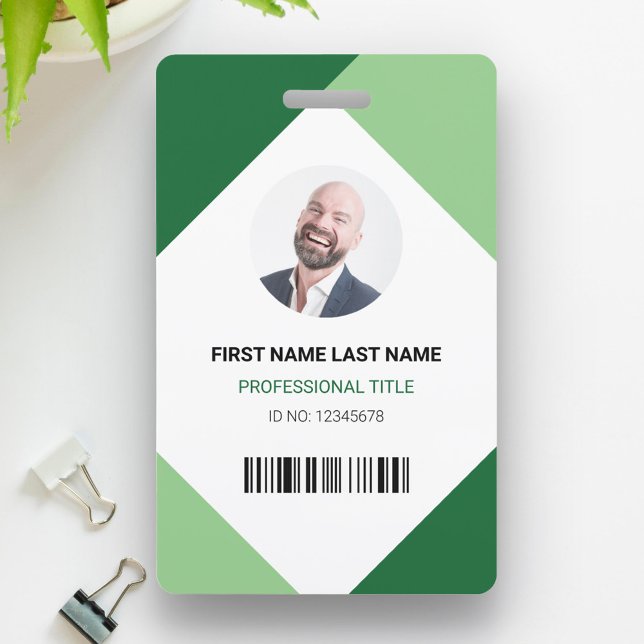 Crachá Cartão de Identificação Profissional com Nome e Fo (Criador carregado)