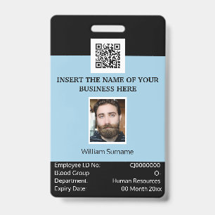 Crachá Cartão de identificação vertical personalizado do