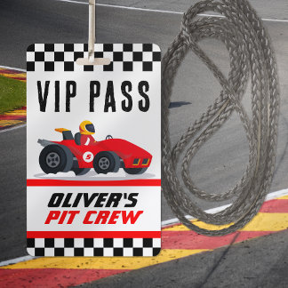 Crachá Cartão de Passageiro VIP da Equipe de Pit para Fes