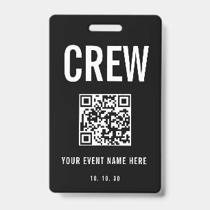 Crachá Cartão de Passagem da Tripulação Preto e Branco Có
