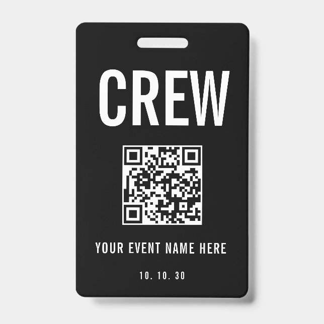 Crachá Cartão de Passagem da Tripulação Preto e Branco Có (Frente)