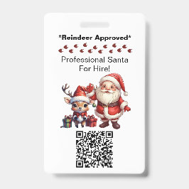 Crachá Cartão de Visita do Papai Noel com Dois Lados Ediç