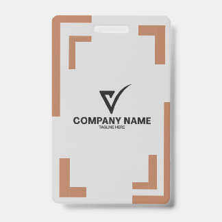 Crachá Cartão de Visita | Nome & Logotipo Corporativo Min