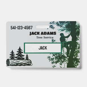 Crachá Cartão de Visita Serviço de Árvores Lumberjack