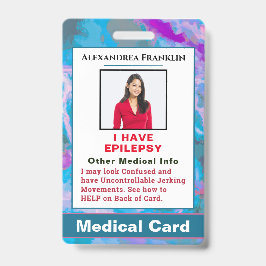 Crachá Cartão Personalizado de Contato de Emergência de A