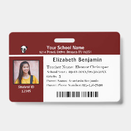 Crachá Cartões de Identificação de Estudantes Crianças