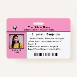 Crachá Cartões de Identificação de Estudantes Crianças