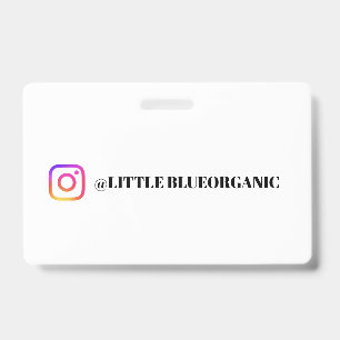 Crachá Cartões de Negócios do Instagram Seu Nome ID do