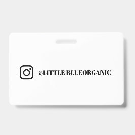 Crachá Cartões de Negócios do Instagram | Seu Nome ID do