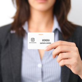 Crachá Cartões de Negócios do Instagram | Seu Nome ID do