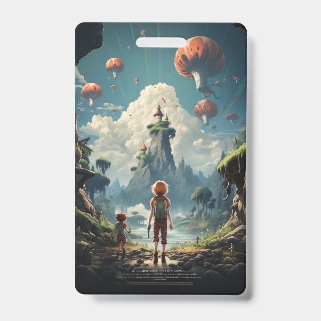 Crachá Cartoon de monstro clássico (Frente)