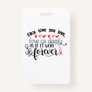 Crachá Casal presente cada vez que você ama para sempre