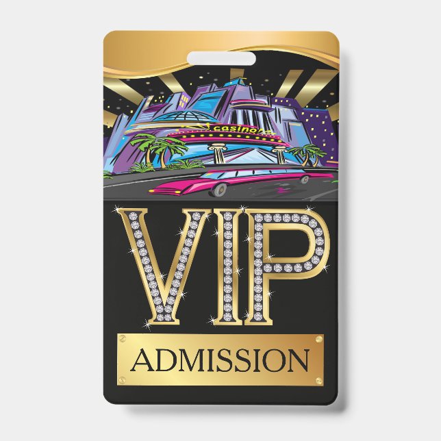 CRACHÁ CASINO VIP Lanyard (Frente)