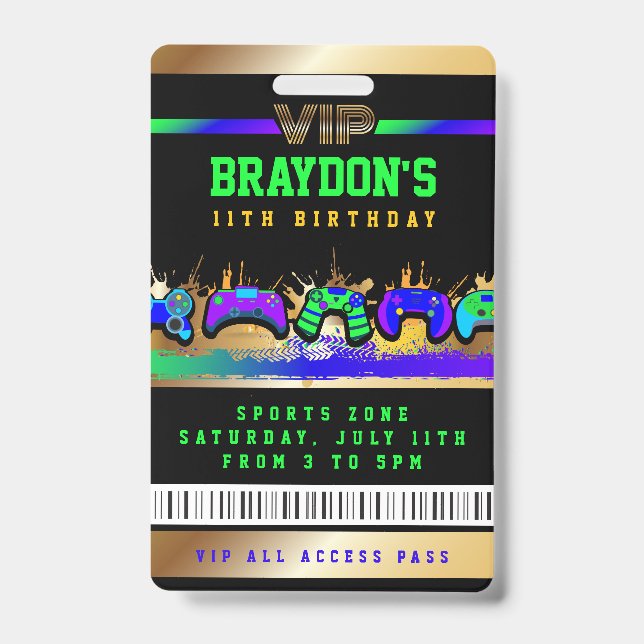 Crachá Cemburão Vídeo Jogador Jogo Acesso Total Distintiv (Frente)