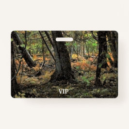 Crachá Cena da floresta do outono