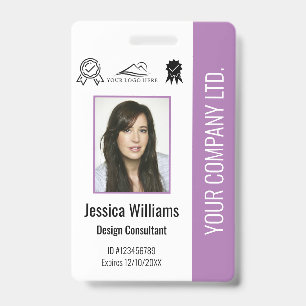 Crachá Certificação de Foto de Funcionário Personalizada 
