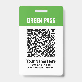 Crachá Certificado de Vacinação Green Pass Impresso em PV