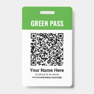 Crachá Certificado de Vacinação Green Pass Impresso em PV