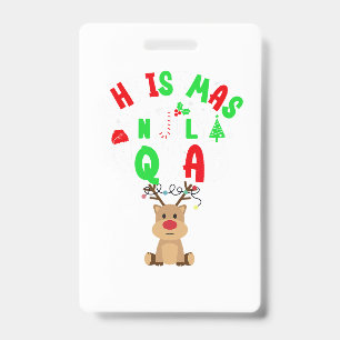 Crachá Chapéu de Papai Noel Engraçado Renas do Basquete d