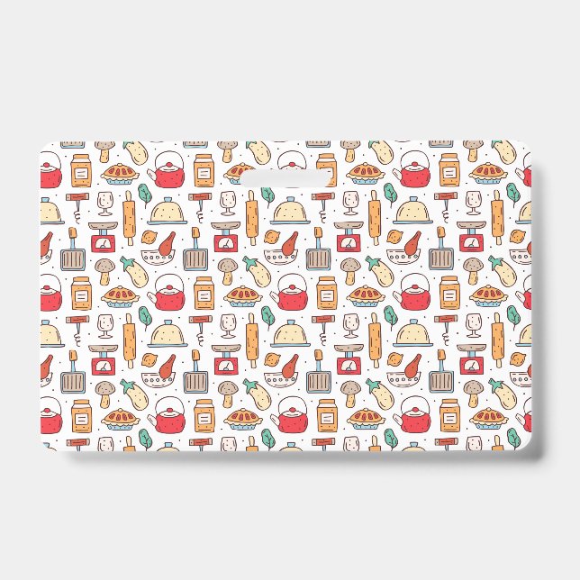 Crachá Chef Gift | No One Who Cooks Alone (Frente)