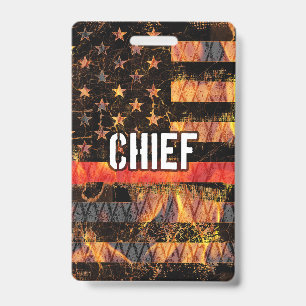 Crachá Chefe de Bombeiros Bandeira