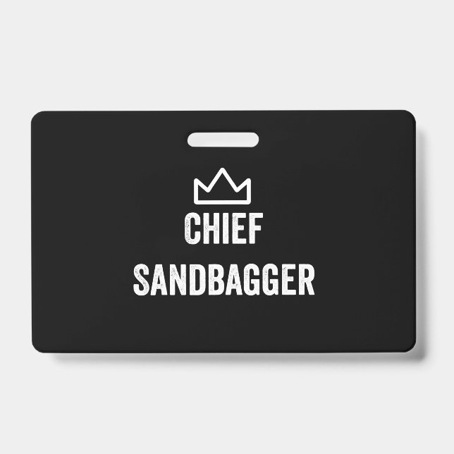 Crachá Chefe Sandbagger Golf Meme Bjj Chess Sandbag (Frente)