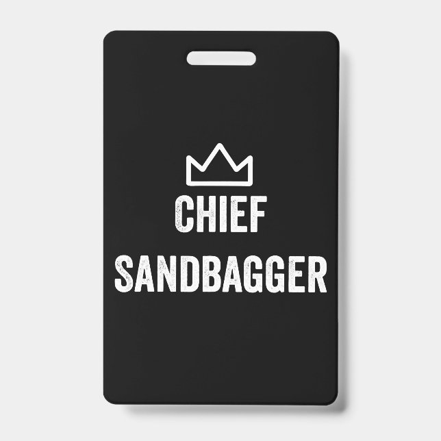 Crachá Chefe Sandbagger Golf Meme Bjj Chess Sandbag (Frente)