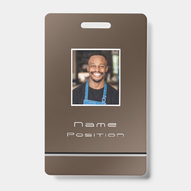 Crachá Chic Modern Business Brown (Frente)