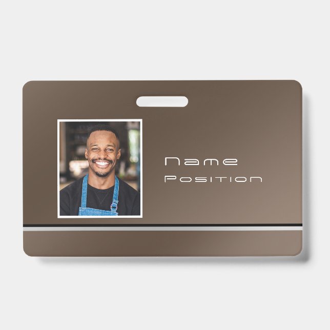 Crachá Chic Modern Business Brown (Frente)
