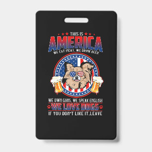 Crachá Chihuahua Dog This America 4 De Julho