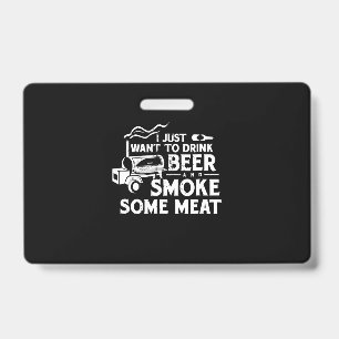 Crachá CHURRASCO Fumando Carne Fumante Presente Beber Cer