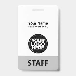 Crachá Cinza mínima Nome do funcionário Etiqueta do Funci