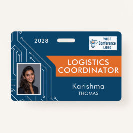 Crachá Circuit Tech Summit Coordinator Photo ID Badge