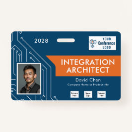 Crachá Circuit Technology Architect Vendor Photo ID Badge
