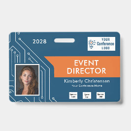 Crachá Circuit Technology Event Director Photo ID Badge