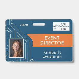 Crachá Circuit Technology Event Director Photo ID Badge