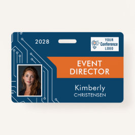 Crachá Circuit Technology Event Director Photo ID Badge