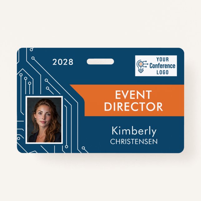 Crachá Circuit Technology Event Director Photo ID Badge (Frente)
