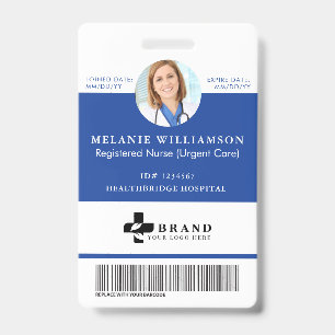 Crachá Círculo de Funcionários da Blue Medical Foto ID e