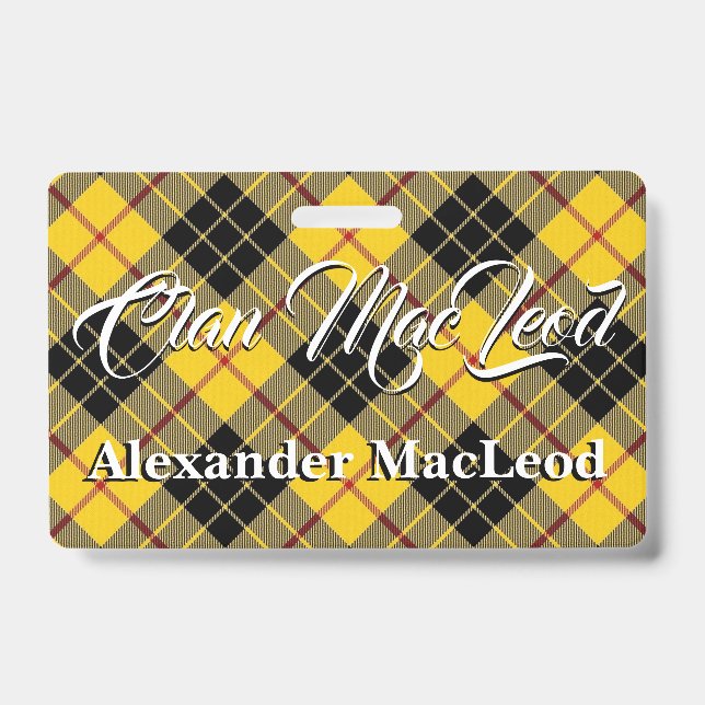 Crachá Clã MacLeod do Tartan de Lewis (Frente)