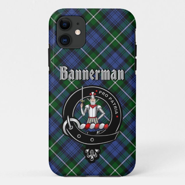 Crachá Clan Bannerman e Capa de telefone Tartan (Verso)