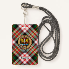 Crachá Clan Carnegie Crest sobre o Vestido Tartan